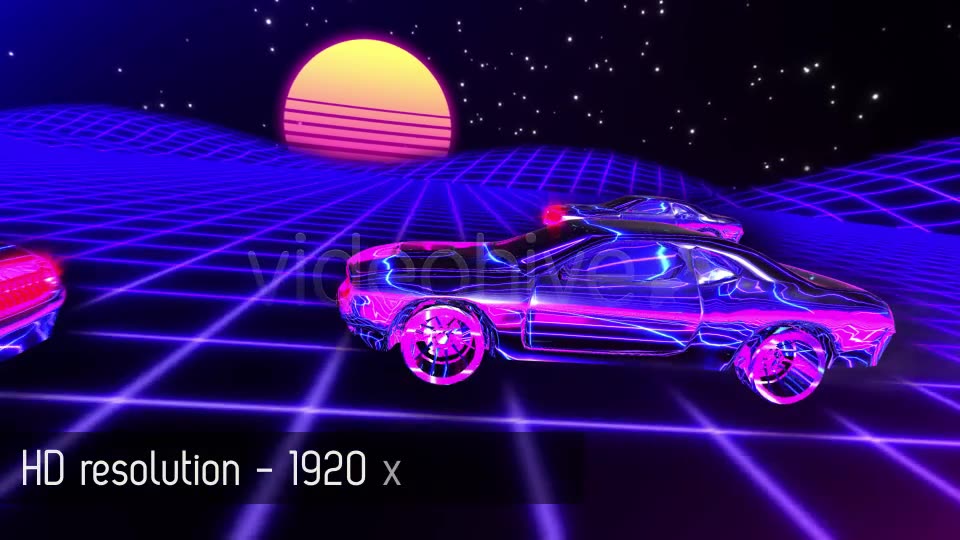 HD Synthwave Race Retrofuturistic Background Videohive 20719575 Motion Graphics Image 2