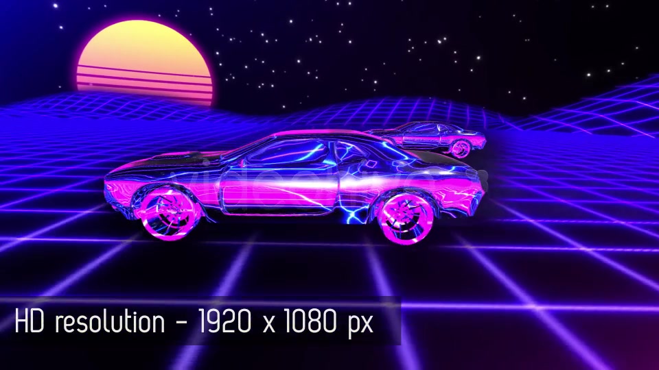 HD Synthwave Race Retrofuturistic Background Videohive 20719575 Motion Graphics Image 3