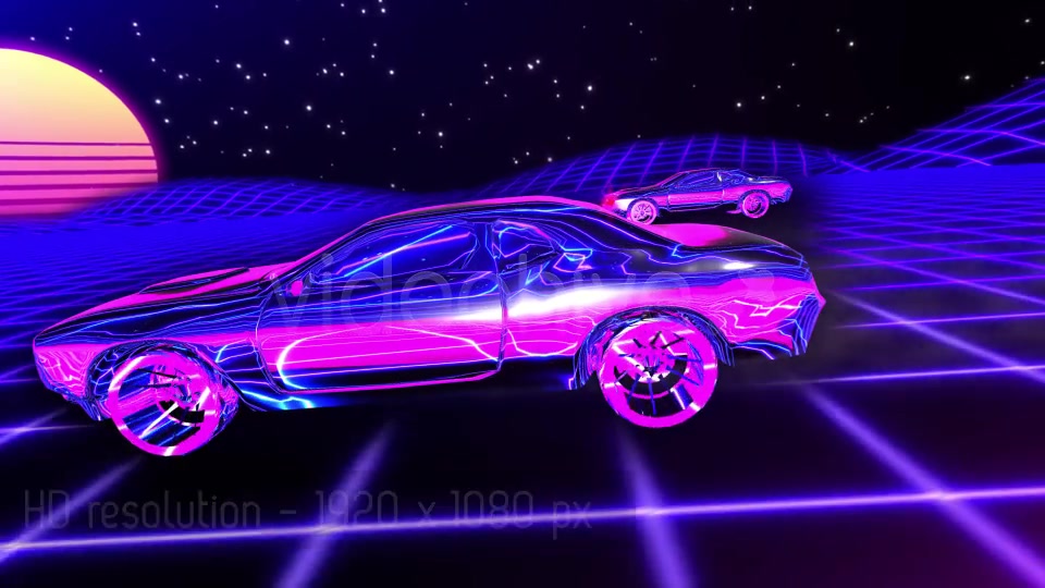 HD Synthwave Race Retrofuturistic Background Videohive 20719575 Motion Graphics Image 4