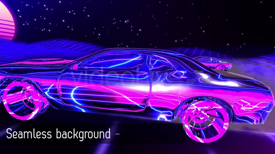 HD Synthwave Race Retrofuturistic Background Videohive 20719575 Motion Graphics Image 5