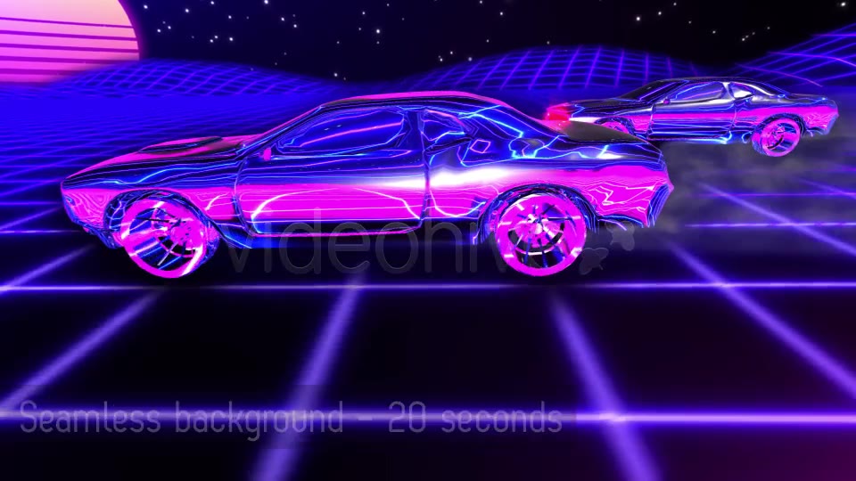 HD Synthwave Race Retrofuturistic Background Videohive 20719575 Motion Graphics Image 7