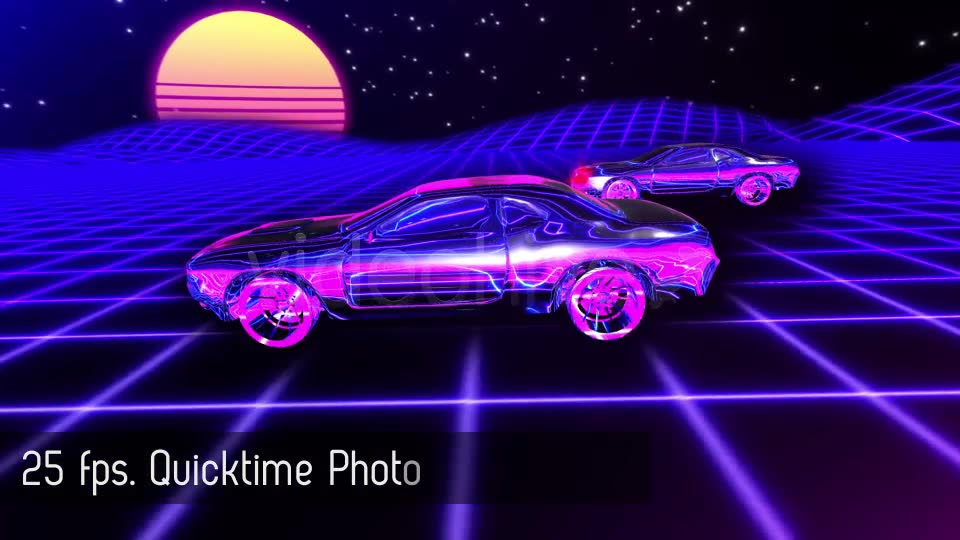 HD Synthwave Race Retrofuturistic Background Videohive 20719575 Motion Graphics Image 8