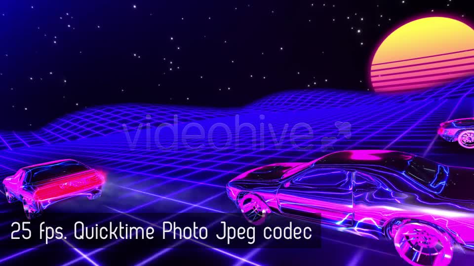 HD Synthwave Race Retrofuturistic Background Videohive 20719575 Motion Graphics Image 9