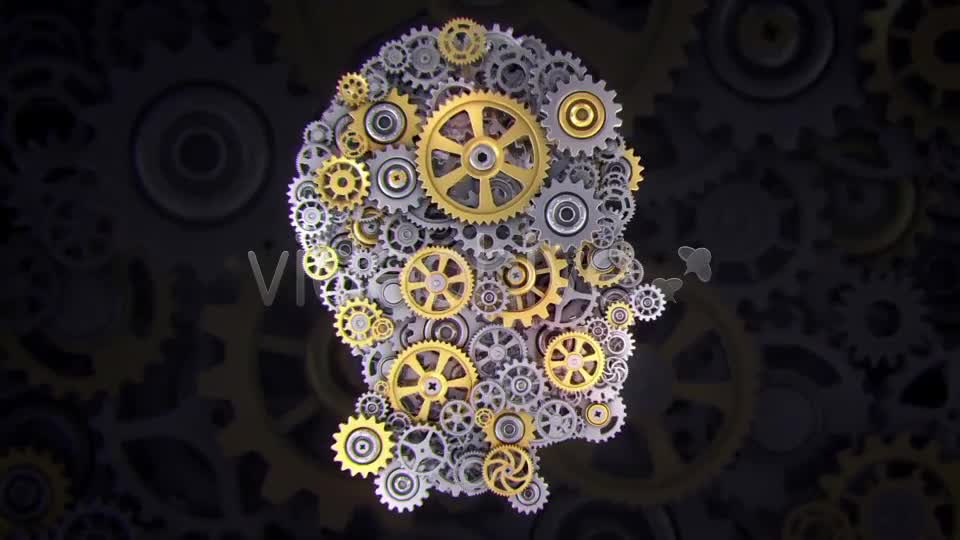 Head With Rotating Gear Wheels Videohive 21298064 Motion Graphics Image 1