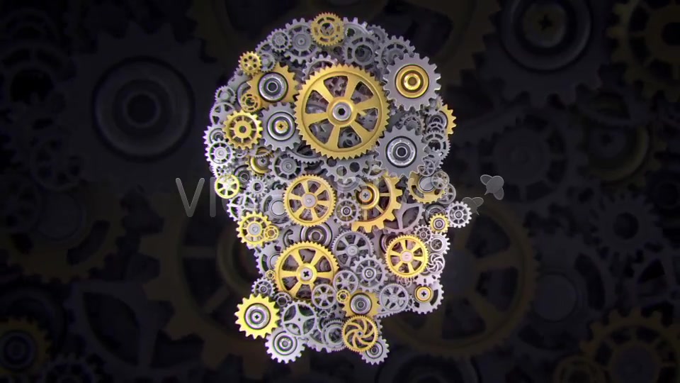 Head With Rotating Gear Wheels Videohive 21298064 Motion Graphics Image 3