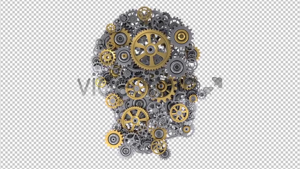 Head With Rotating Gear Wheels Videohive 21298064 Motion Graphics Image 6