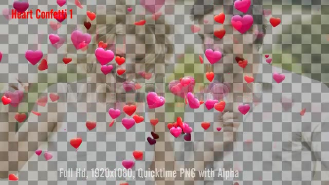 Heart Confetti Pack Videohive 6641633 Motion Graphics Image 4