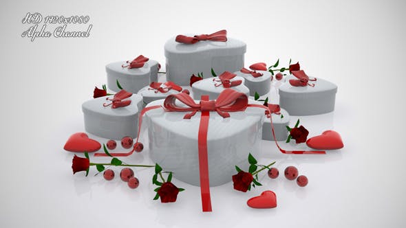 Heart Gift Box Transition - 14450630 Videohive Download