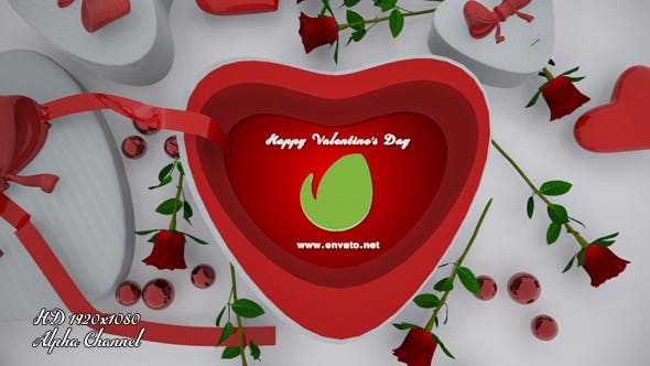 Heart Gift Box Valentine Opener - 14486689 Download Videohive