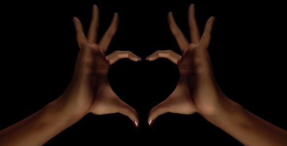 Heart Sign Gesture Black Woman Hands II - Download 15024582 Videohive