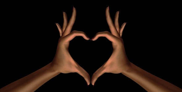 Heart Sign Gesture Black Woman Hands III - Download 15076573 Videohive