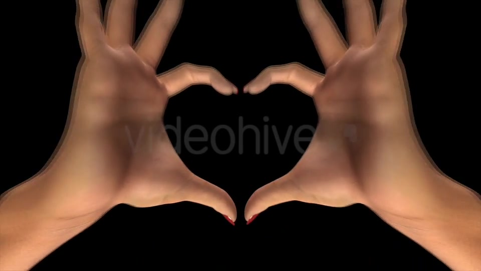 Heart Sign Gesture White Woman Hands II Videohive 15024560 Motion Graphics Image 3