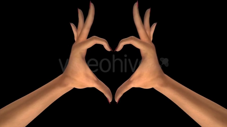 Heart Sign Gesture White Woman Hands III Videohive 15076532 Motion Graphics Image 2