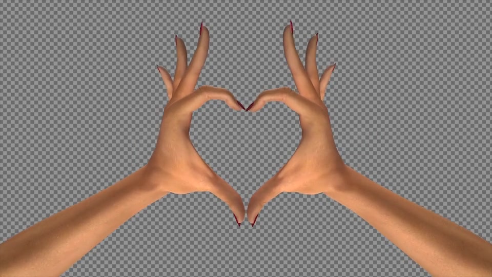 Heart Sign Gesture White Woman Hands III Videohive 15076532 Motion Graphics Image 6