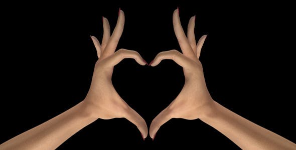 Heart Sign Gesture White Woman Hands III - Download Videohive 15076532