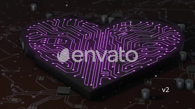 Heart Sign in Complex Printed Circuit Board With Artificial Inteligience Videohive 22103569 Motion Graphics Image 10