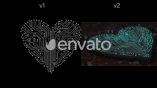 Heart Sign in Complex Printed Circuit Board With Artificial Inteligience Videohive 22103569 Motion Graphics Image 2