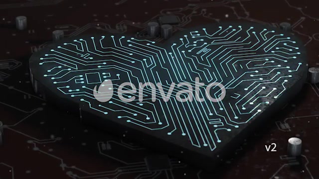 Heart Sign in Complex Printed Circuit Board With Artificial Inteligience Videohive 22103569 Motion Graphics Image 8