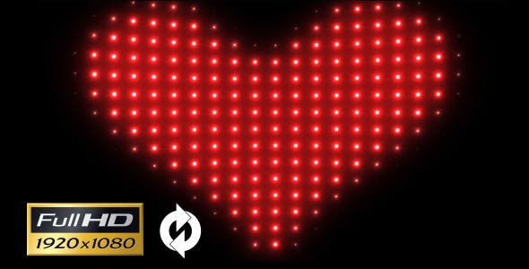 Heart with Lights VJ - Download Videohive 10337043