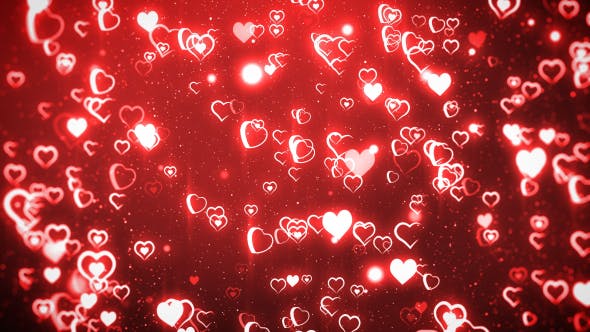 Hearts Flying Background - 16365506 Download Videohive