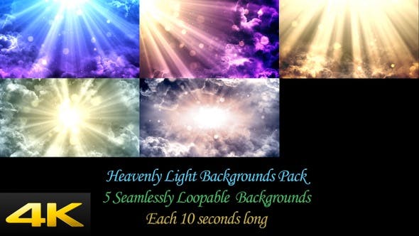 Heavenly Light Backgrounds Pack - 24624377 Videohive Download