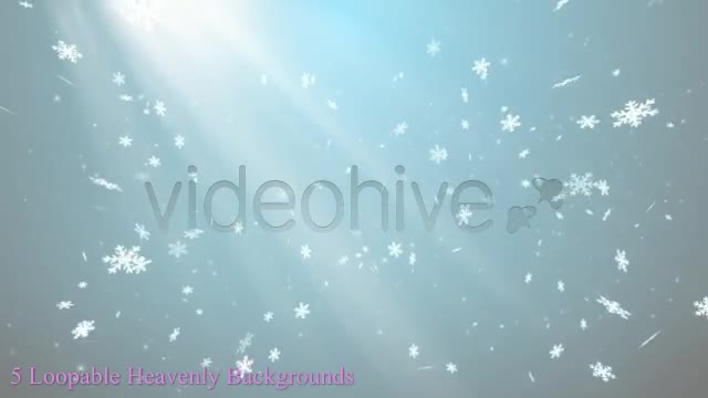 Heavenly Snowflakes 5 Background pack Videohive 3481257 Motion Graphics Image 1