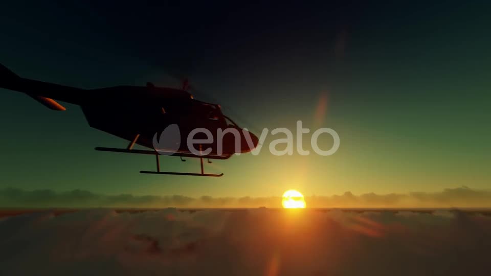 Helicopter On High Clouds Videohive 22605704 Motion Graphics Image 1