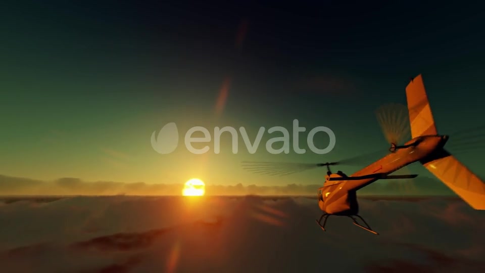 Helicopter On High Clouds Videohive 22605704 Motion Graphics Image 11