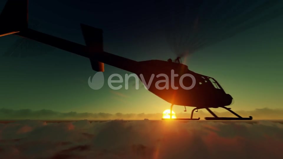 Helicopter On High Clouds Videohive 22605704 Motion Graphics Image 5