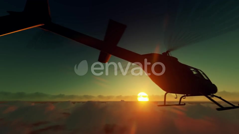 Helicopter On High Clouds Videohive 22605704 Motion Graphics Image 6