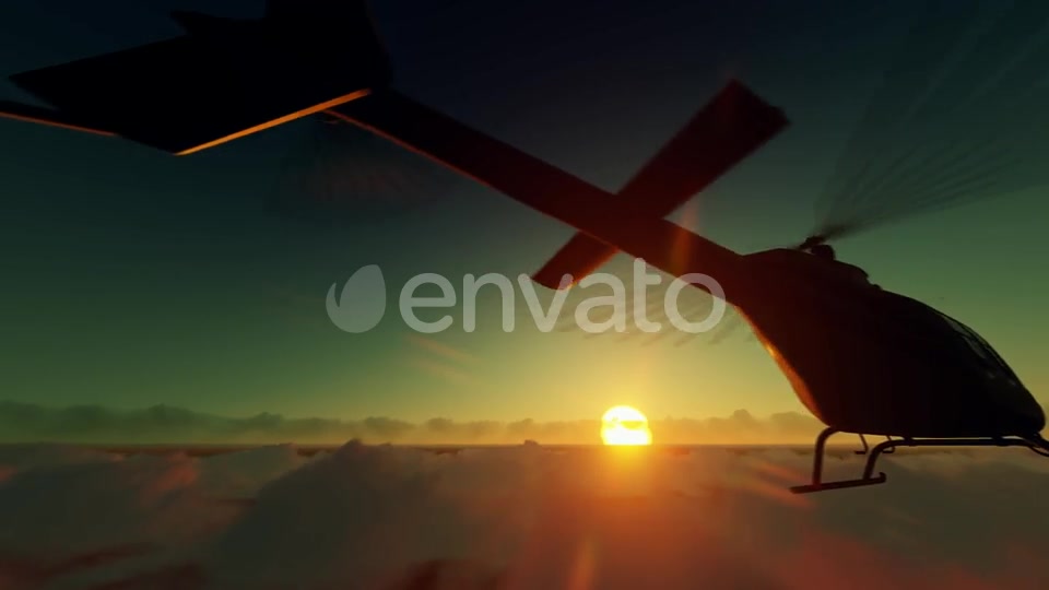 Helicopter On High Clouds Videohive 22605704 Motion Graphics Image 7