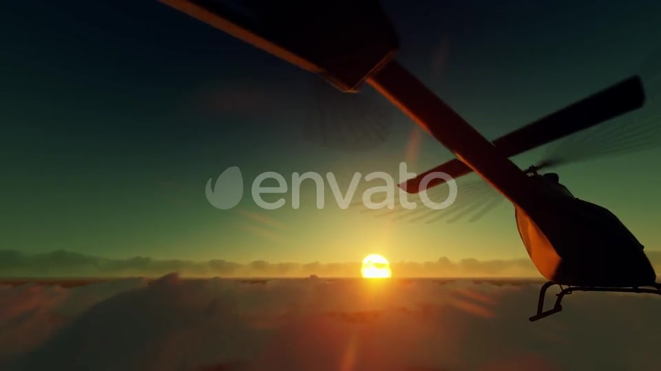 Helicopter On High Clouds Videohive 22605704 Motion Graphics Image 8