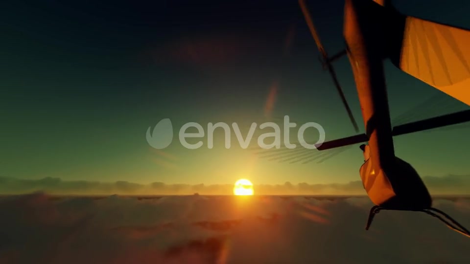 Helicopter On High Clouds Videohive 22605704 Motion Graphics Image 9