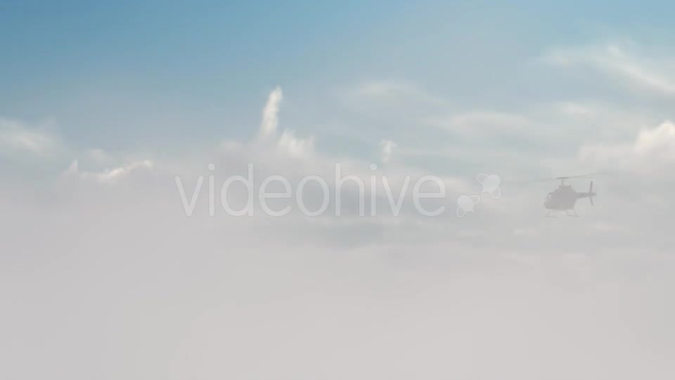 Helicopter on high Clouds Videohive 19692505 Motion Graphics Image 1