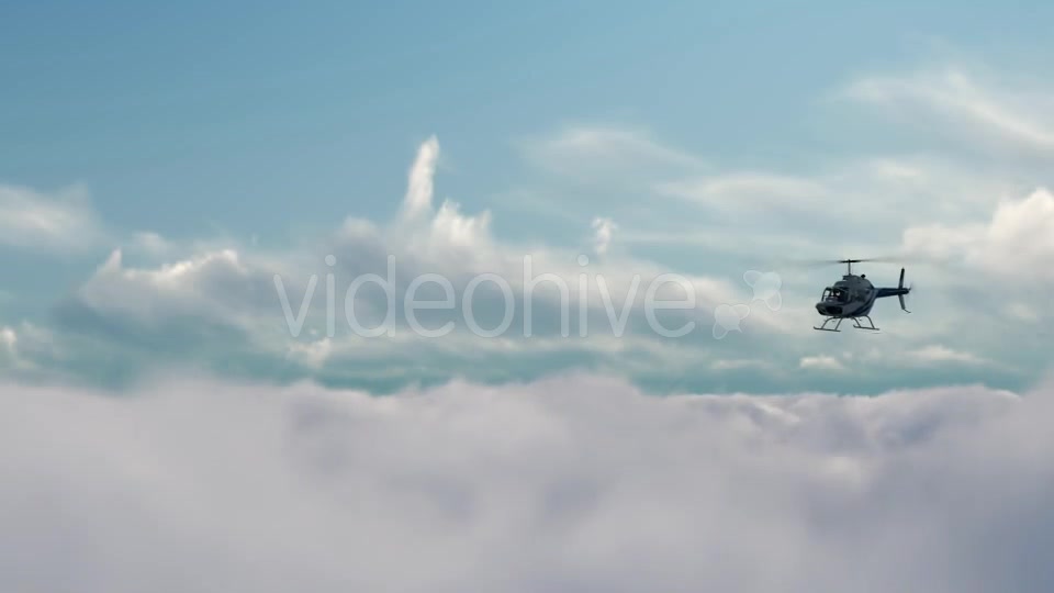 Helicopter on high Clouds Videohive 19692505 Motion Graphics Image 2