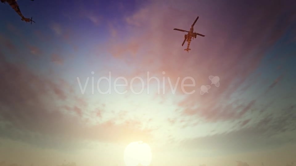 Helicopters Sunset Videohive 16710679 Motion Graphics Image 11