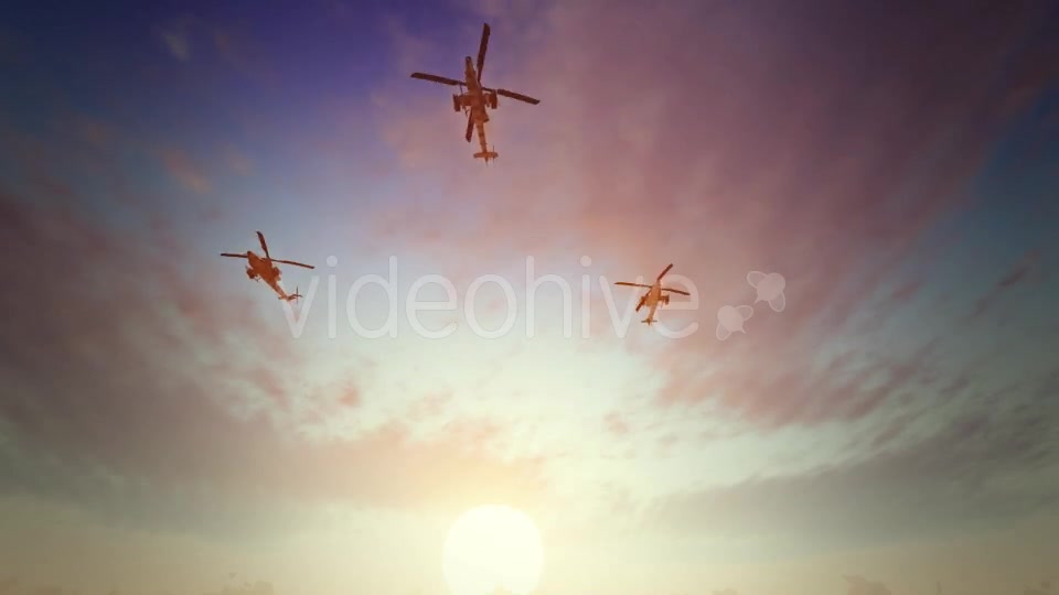 Helicopters Sunset Videohive 16710679 Motion Graphics Image 7