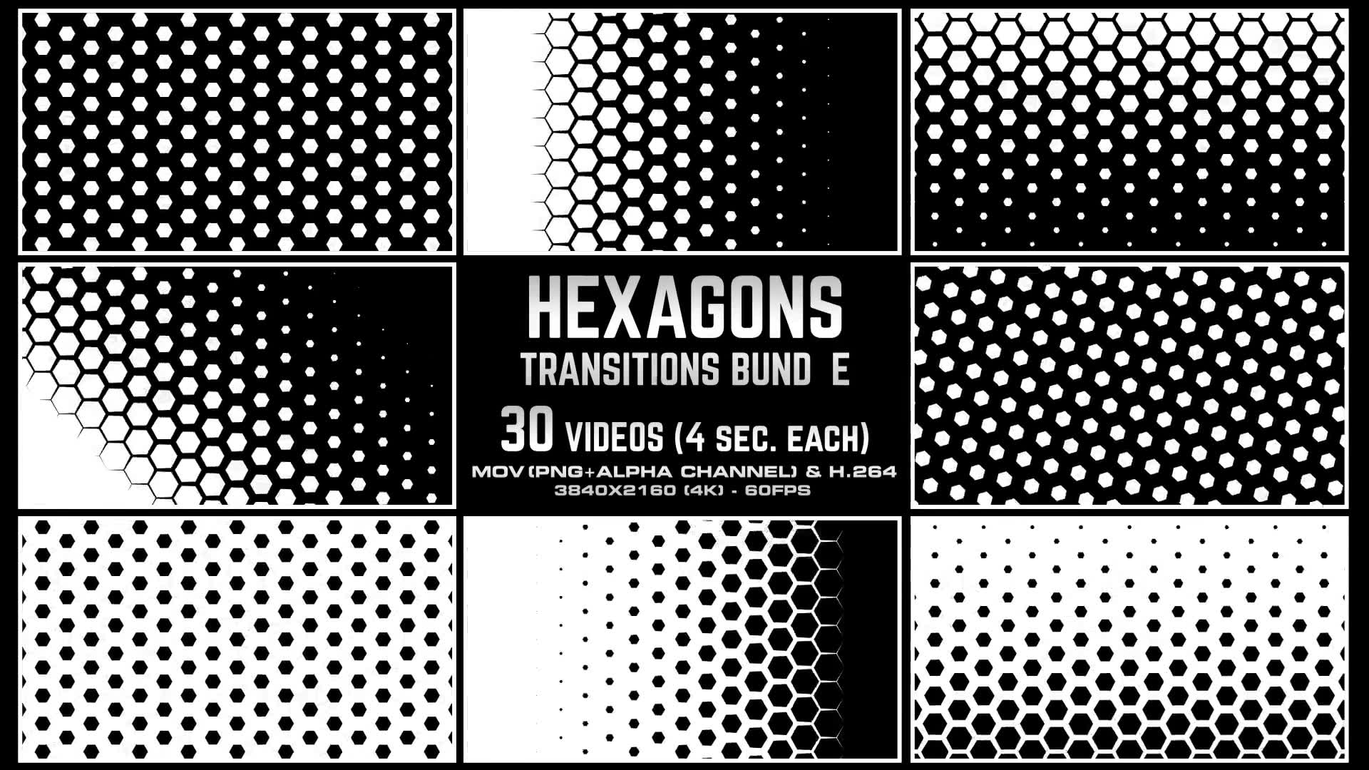 Hexagons Transitions Bundle 4K Videohive 23609125 Motion Graphics Image 2