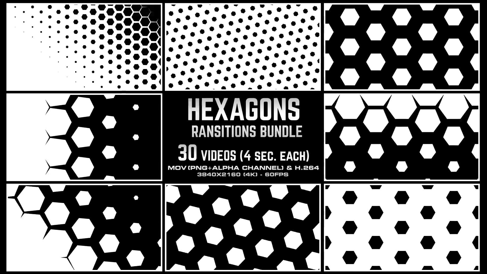 Hexagons Transitions Bundle 4K Videohive 23609125 Motion Graphics Image 5
