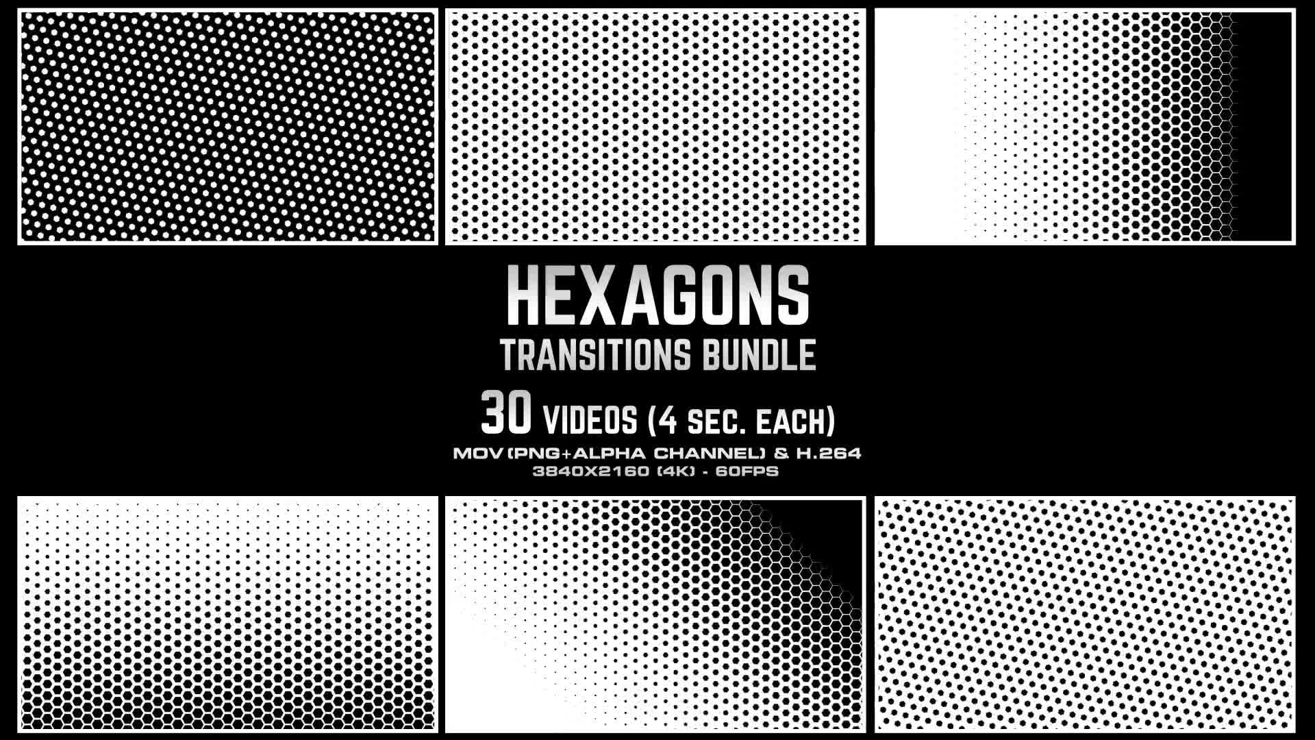 Hexagons Transitions Bundle 4K Videohive 23609125 Motion Graphics Image 8