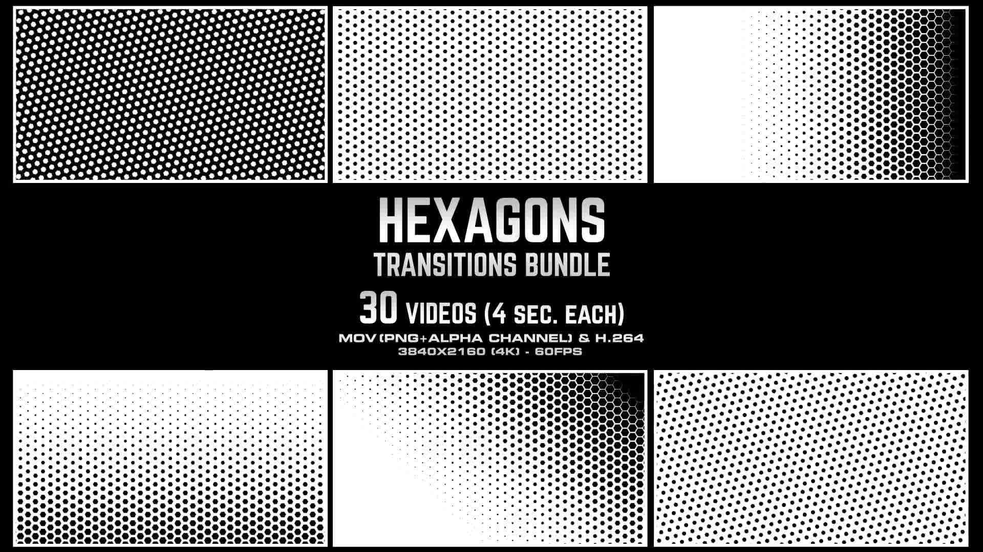 Hexagons Transitions Bundle 4K Videohive 23609125 Motion Graphics Image 9
