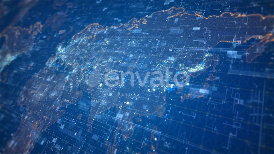 Hi Tech Map Background Videohive 22667995 Motion Graphics Image 1