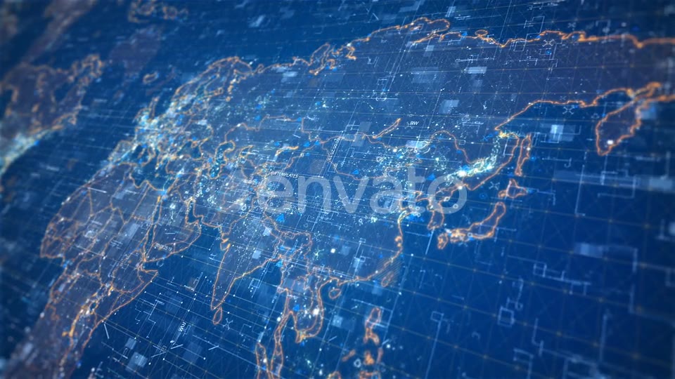 Hi Tech Map Background Videohive 22667995 Motion Graphics Image 2