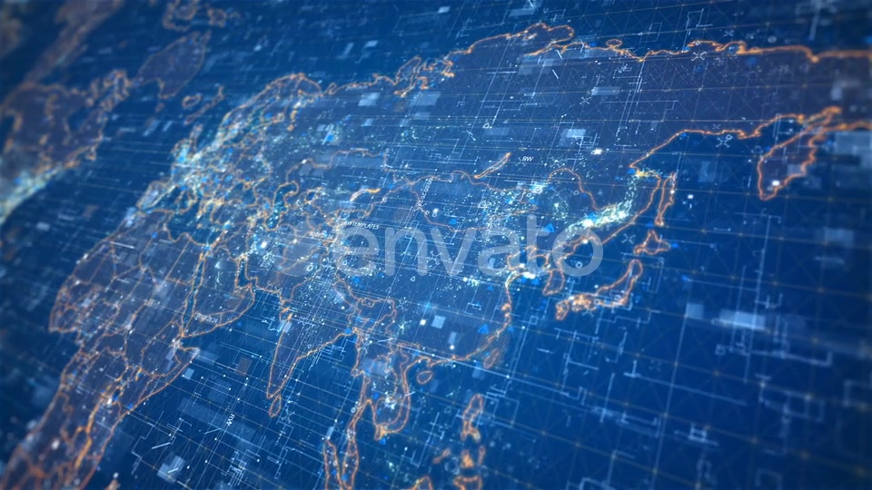 Hi Tech Map Background Videohive 22667995 Motion Graphics Image 3