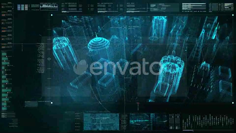 Hi Tech User Interface Head Up Display Digital Cityscape Videohive 21758157 Motion Graphics Image 5