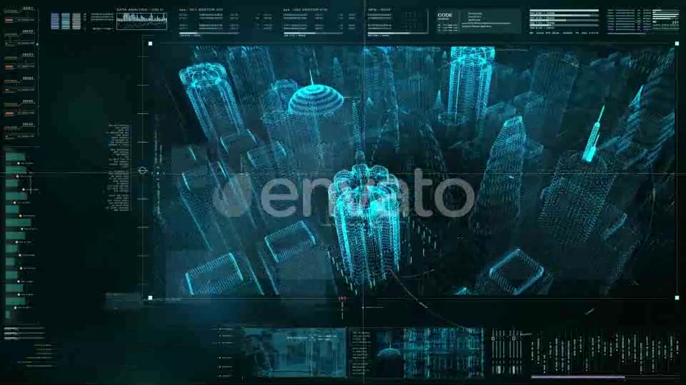 Hi Tech User Interface Head Up Display Digital Cityscape Videohive 21758157 Motion Graphics Image 6