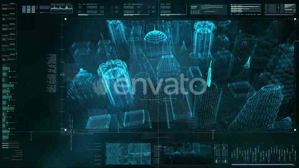 Hi Tech User Interface Head Up Display Digital Cityscape Videohive 21758157 Motion Graphics Image 7