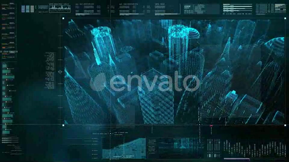 Hi Tech User Interface Head Up Display Digital Cityscape Videohive 21758157 Motion Graphics Image 9