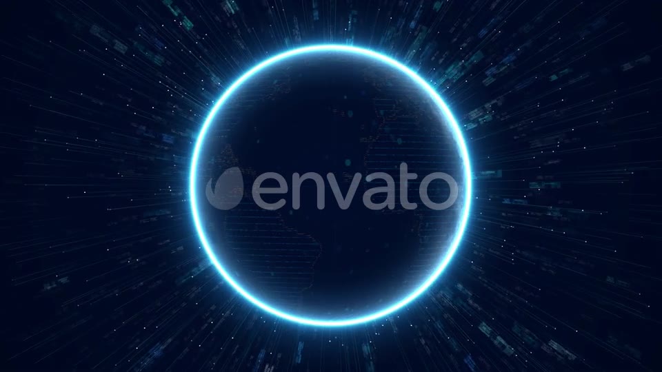 High Tech Data World Background 4K Videohive 23640844 Motion Graphics Image 2