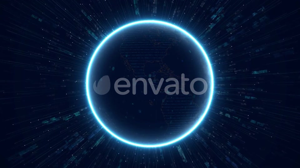 High Tech Data World Background 4K Videohive 23640844 Motion Graphics Image 5